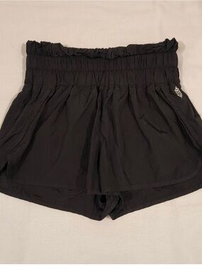 Free People Black Smocked high Waist Casual Skort